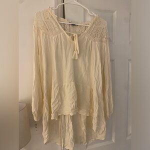 American Eagle Cream Bohemian Bathing Suit Cover up/Tunic